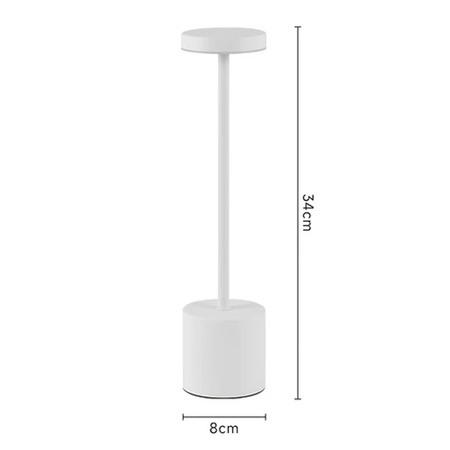 LED Table Lamp Touch Sensor Rechargeable Desktop Night Light Wireless Reading Lamp for Restaurant Hotel Bar Bedroom Decor Light