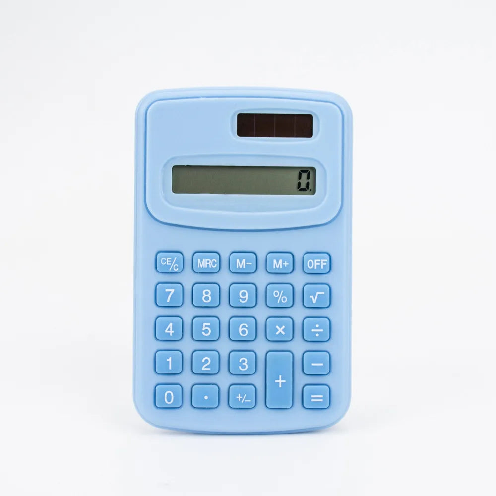 Small Solar Calculator Portable Calculator Cute 8 Digits LCD Electronic Calculator Home Office Primary School Teaching Supplies