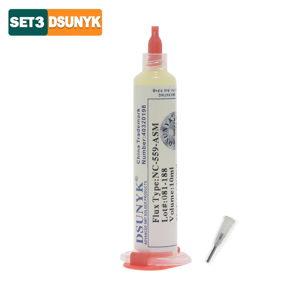 Original Amtech Nc 559 Flux Welding Flux 10ml Syringe Flux for Soldering and Soldering for Electronics Tools &BGA SMD PCB Repair