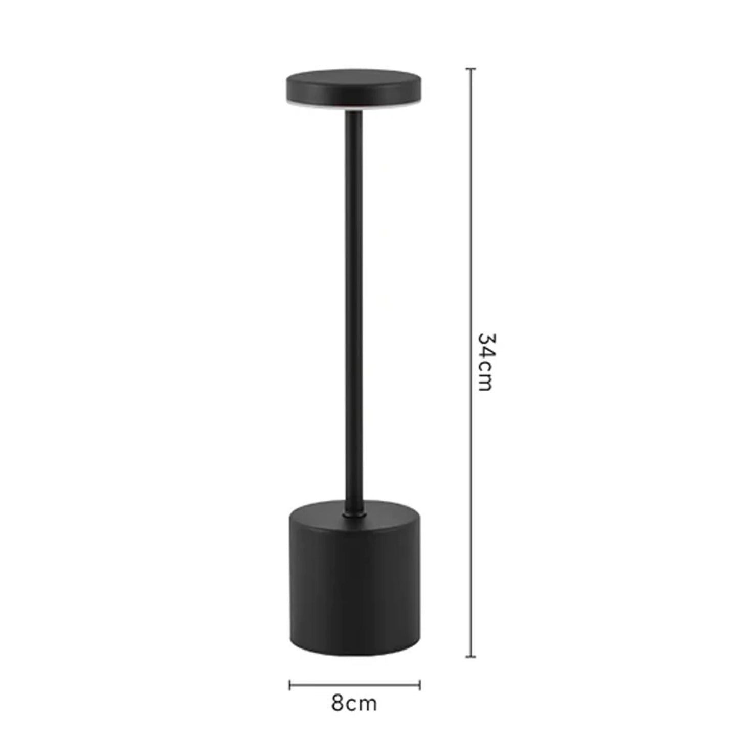 LED Table Lamp Touch Sensor Rechargeable Desktop Night Light Wireless Reading Lamp for Restaurant Hotel Bar Bedroom Decor Light