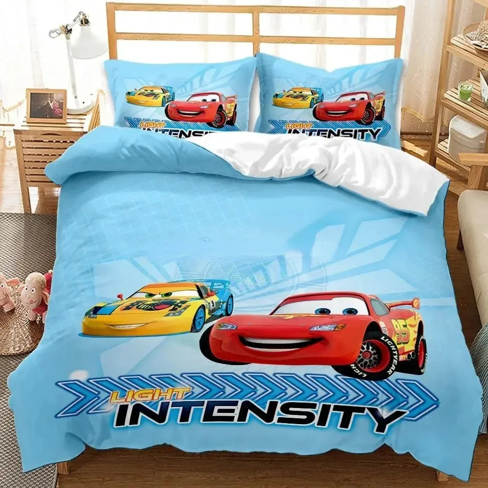 Cars Lightning McQueen Bedding Sets,children Red Boy Quilt Cover Set, Cars Duvet Cover and Pillowcases