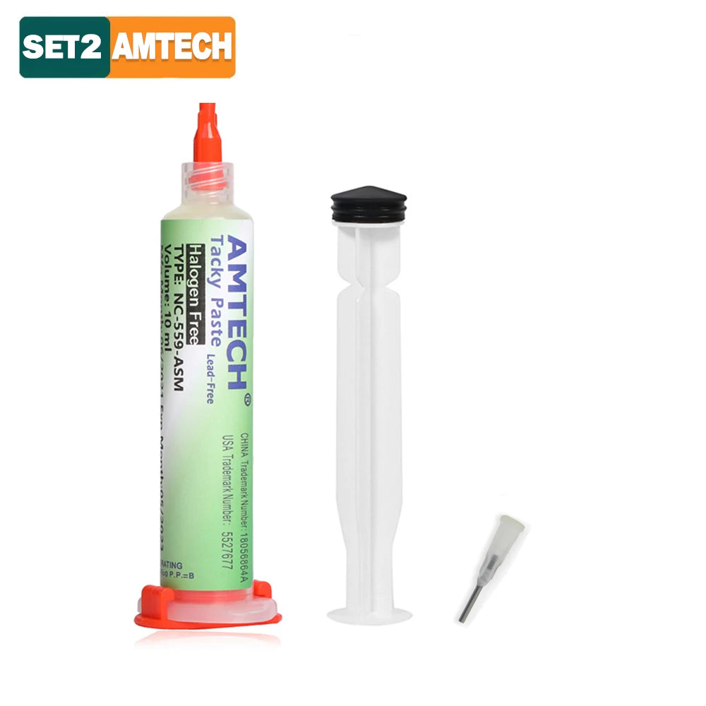 Original Amtech Nc 559 Flux Welding Flux 10ml Syringe Flux for Soldering and Soldering for Electronics Tools &BGA SMD PCB Repair