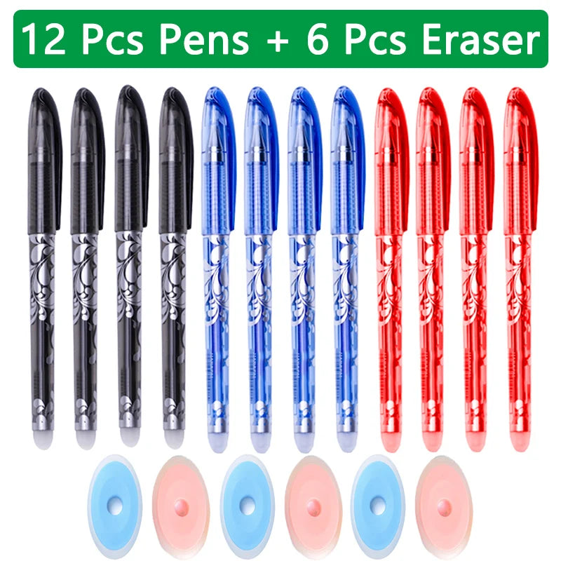 100 Pcs/set Kawaii Erasable Refill Erasable pens Gel Pen sketch Writing Stationery for Notebook school supplies cute kids pencil