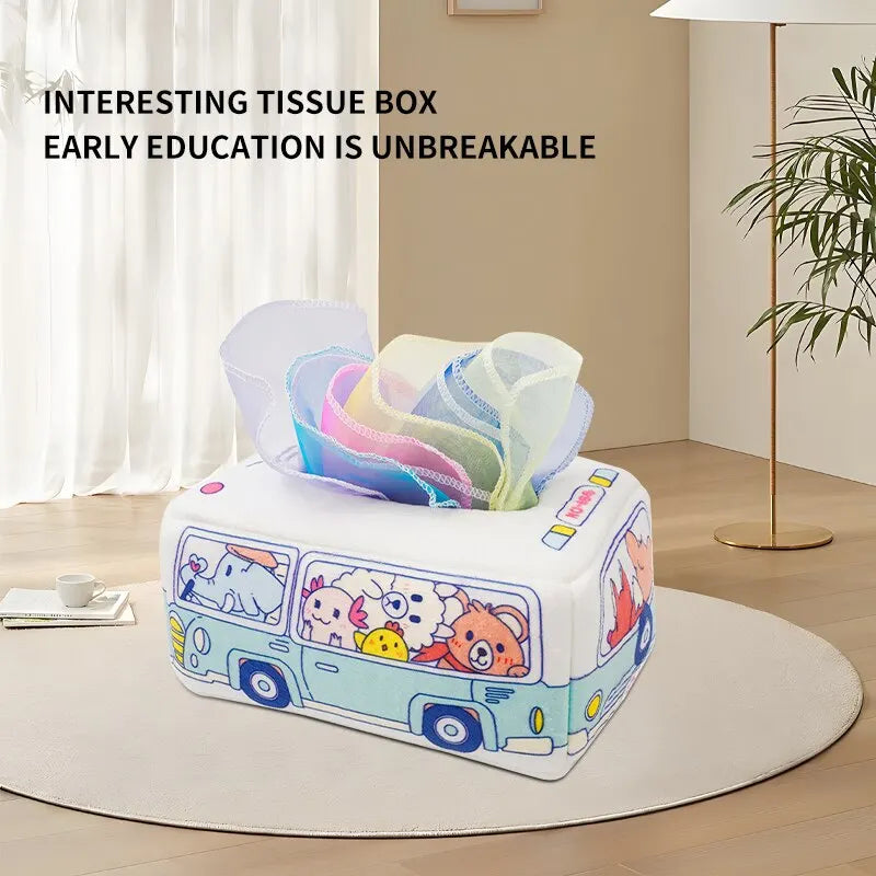 Baby Paper Drawer Toy Baby Cant Tear Paper Towel Box Paper Drawer Cloth Book Childrens Finger Exercise Soothing Toy