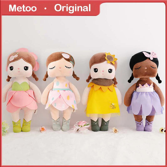 Original Metoo Dolls Soft Stuffed Angela Dolls Multi Styles Rose Black Girl Kawaii Kids Girls Dolls Christmas Gift Baby Toys