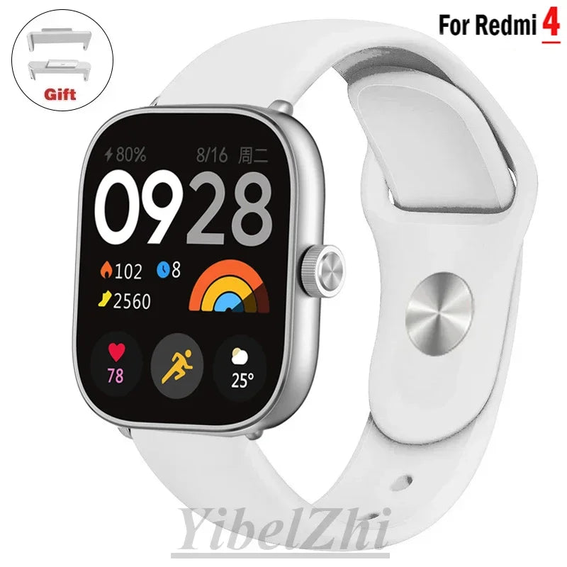 Soft Silicone Watchbands for Redmi watch 4 strap SmartWatch WristBand Sport correa Bracelet for xiaomi mi band 8 pro Accessories