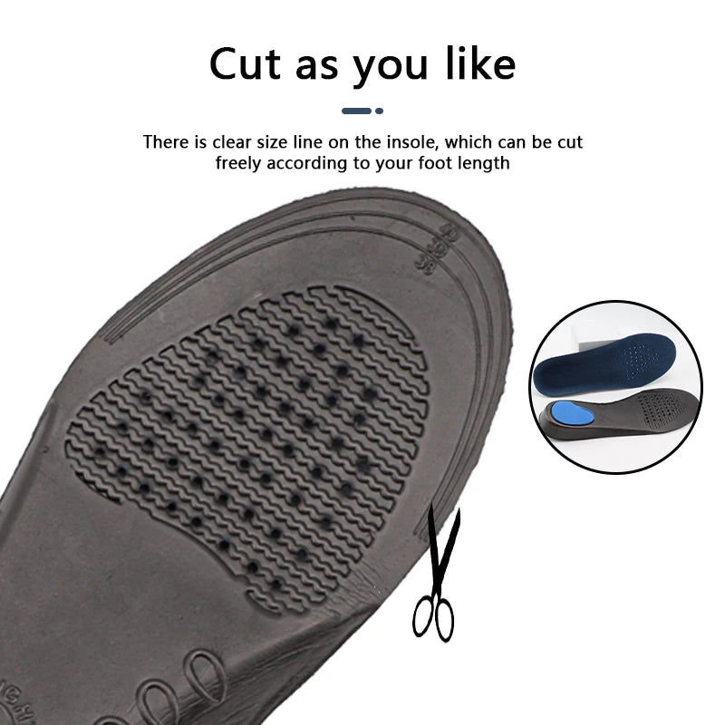 Sport Running Insole Flat Foot Orthopedic Plantar Fasciitis Templates Men Women Arch Support Cushion Foot Pads Sneaker Shoe Sole