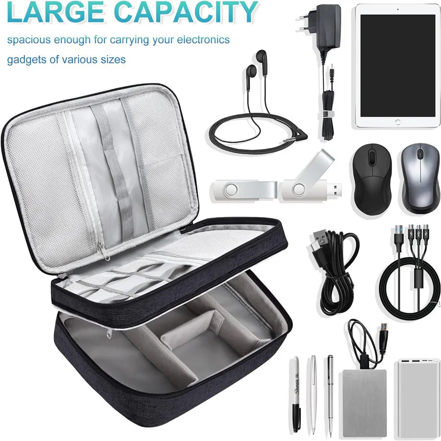 Portable Storage Bags Space Saving Data Cable Digital Products Protect Organize Pack Waterproof Drive Belongings Deposit Pouch