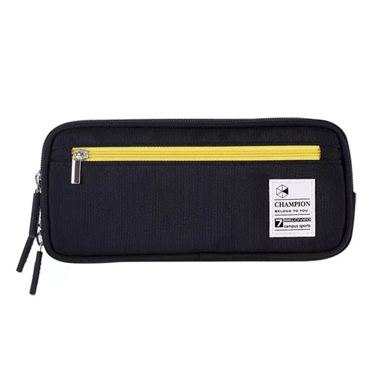 1 Pcs Black Large Capacity Pencil Case Stationery Cute Boy Girl Gift Storage Student School Office Supplies