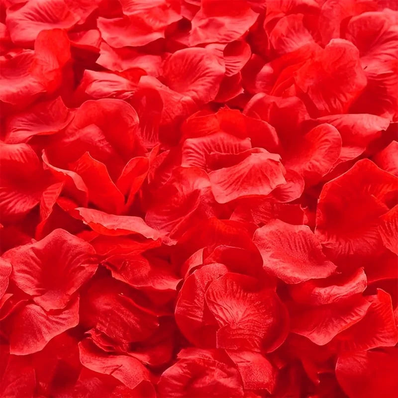 100Pcs Artificial Fake Rose Petals Red White Pink Roses Petal Flowers for Romantic Wedding Party Favors Decoration