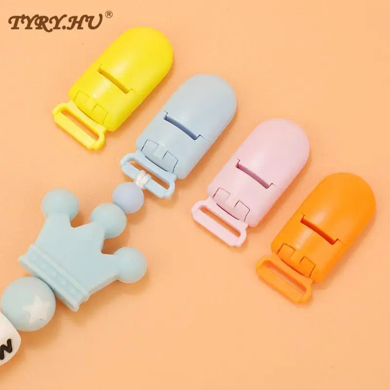 10PC 15mm Baby Pacifier Clip Solid Plastic Pacifier Clips Soother Holder Infant Pacifier Nipples Holder Multi Color Clamp Toy