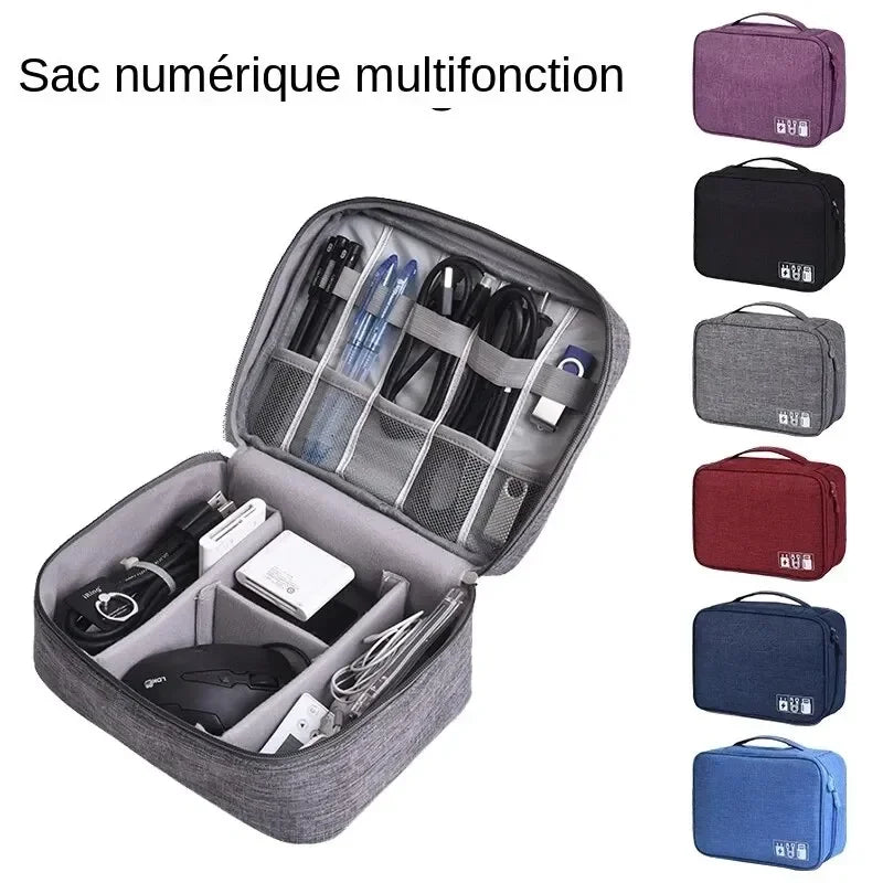 Cable Storage Bag Waterproof Digital Electronic Organizer Portable USB Data Line Charger Plug Storage Bag Travel Cable Organizer