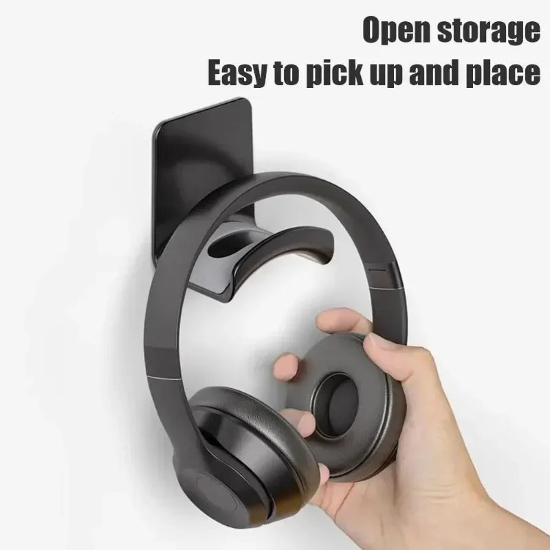 Universal Headphone Holder Wall-mounted & Hanging Convenient Desktop Wall Headphone Stand Desk Organizer Gaming Earphone Mount