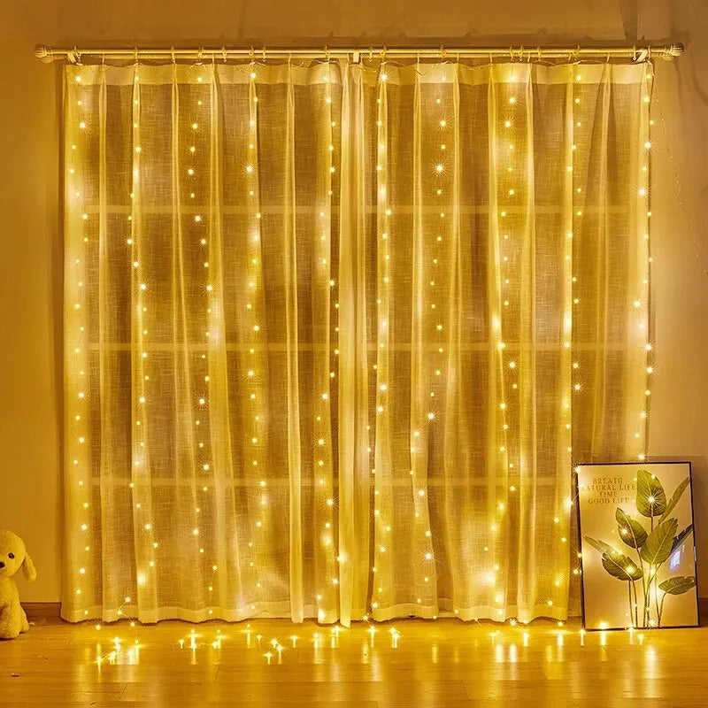 1pc USB 3x3/3*2/3*1 LED Curtain Bedroom Lights Christmas Garland Fairy Light Festoon Wedding Home Bedroom Decoration Lighting