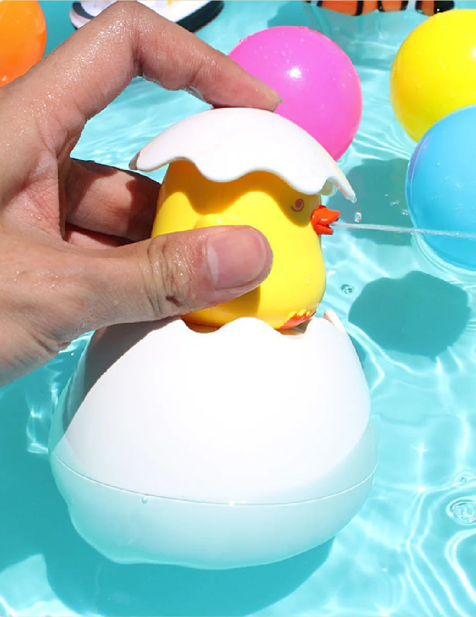 Baby Bathing Toy Kids Cute Duck Penguin Egg Water Spray Sprinkler Bathroom Sprinkling Shower Swimming Water Toys For Kids Gift