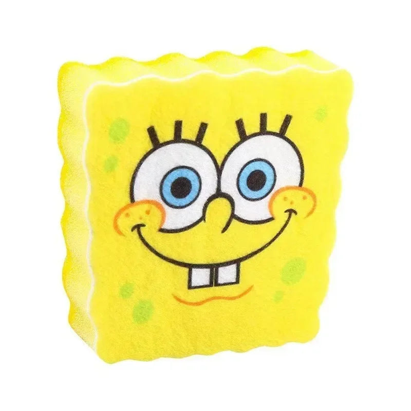 SpongeBob SquarePants Dish Washing Brush Sponge Kitchen Supplies Drain Rack Cleaning Dishes Brushes Reusable Scrub Scouring Pad