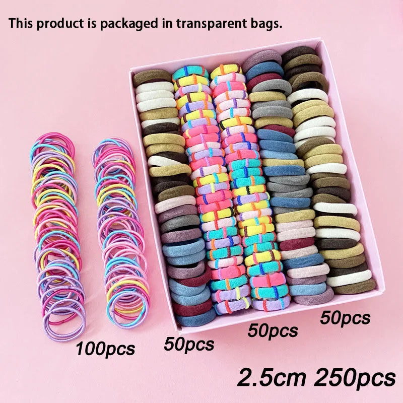 Children's Elastic Band Hair Clip Combination Set, Baby Hair Circle, Girl's Edge Clip Hair Accessory, Baby Princess Hair Rope.