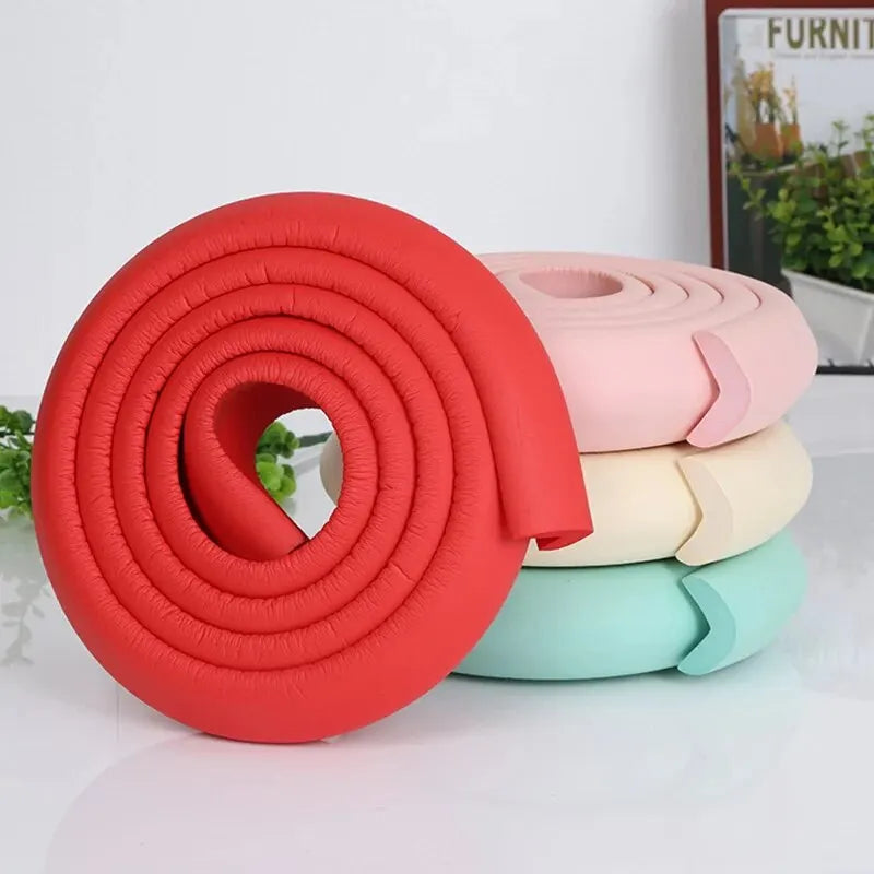 2m Thicken Baby Bumper Strip Kids Protection Bumper Furniture Anti-collision Strip L Type with Double-sided Tape Kindergarten