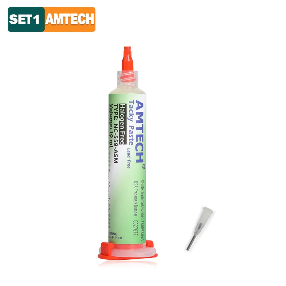 Original Amtech Nc 559 Flux Welding Flux 10ml Syringe Flux for Soldering and Soldering for Electronics Tools &BGA SMD PCB Repair