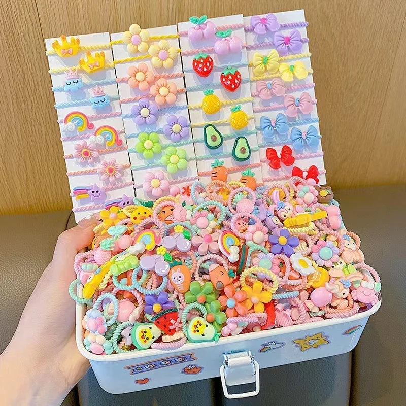 20-50 Pieces/Set Rubber Band for Children Cartoon Hair Band New Sweet Baby Hair Rope Hair Accessories