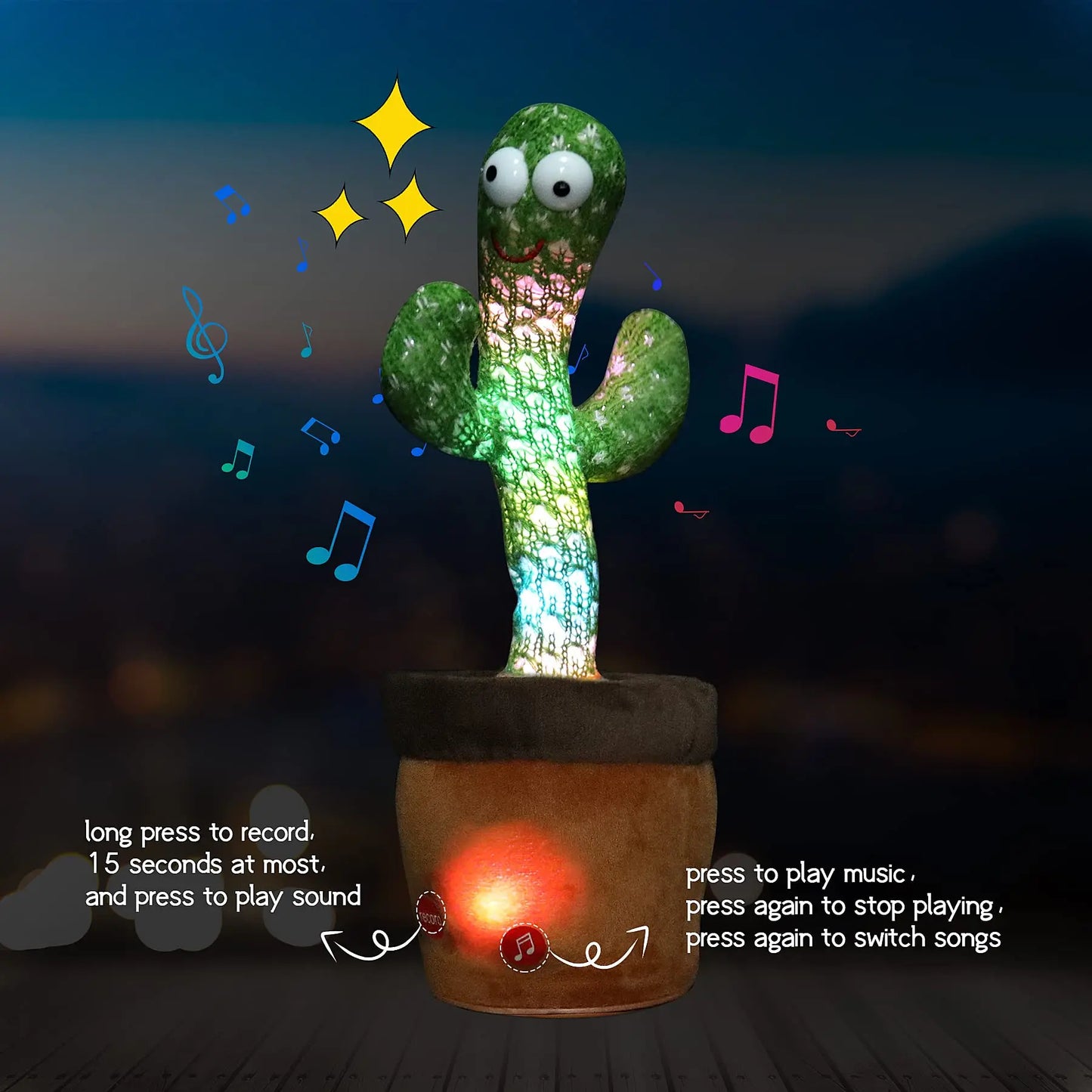 Birthday Present Dancing Cactus Electron Plush Toy Soft Plush Doll Babies Cactus That Can Sing And Dance Voice Interactive Bled