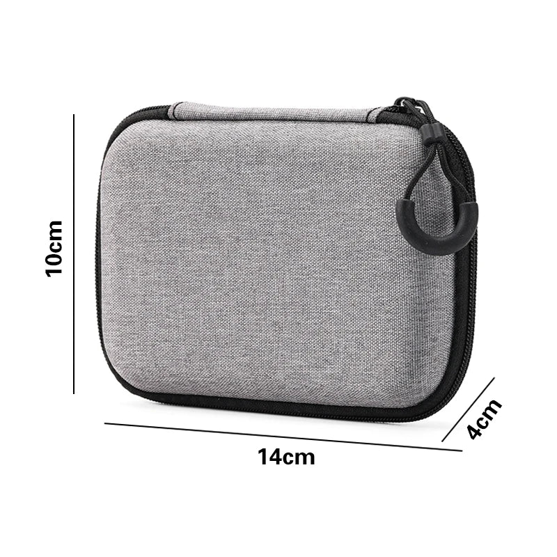 Mini Grey Digital Product Storage Bag Portable Headphone USB Data Cable Charger U Stick Storage Case Shockproof Protective Case