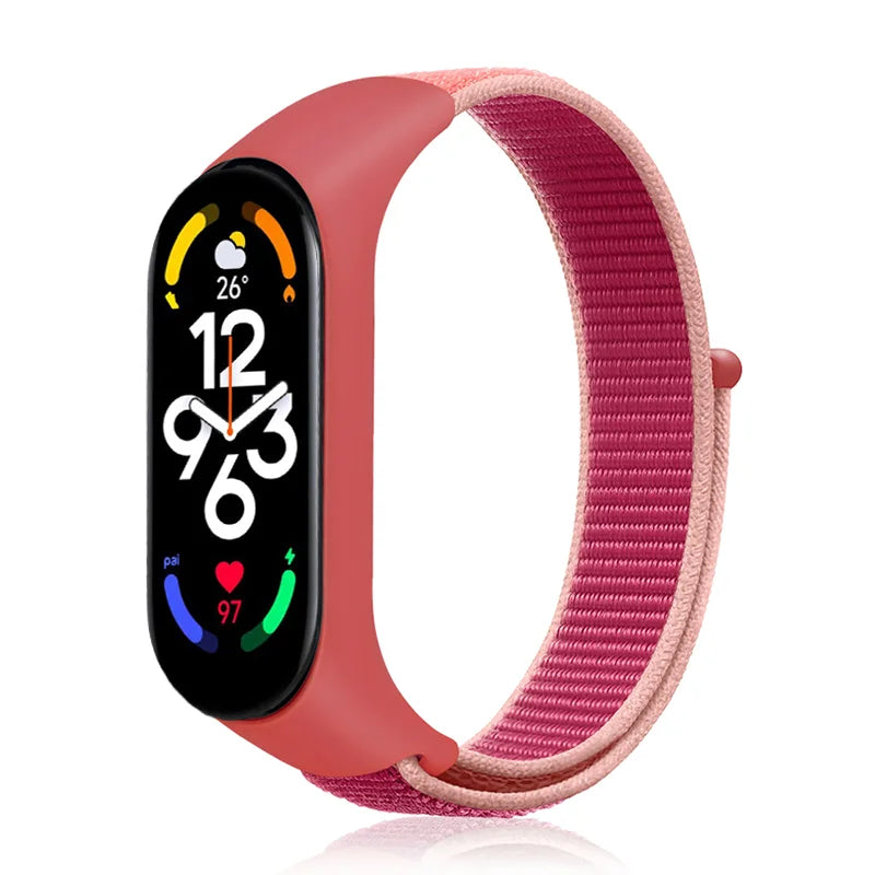 Nylon loop For Xiaomi Mi Band 7-7 nfc smartwatch Wristband Sport Miband7 Correa Replacement Bracelet smart band 7 6 5 4 3 Strap