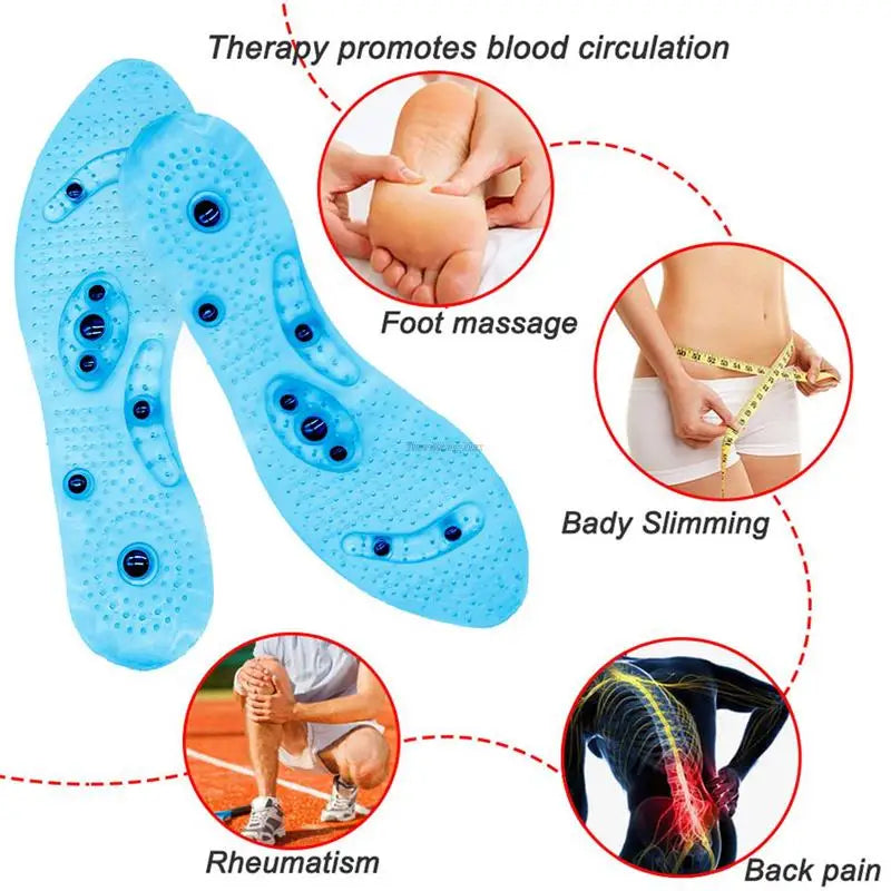 Acupressure on Foot Insoles Magnet Massage Silicone Insole For Shoes for Medical Men increase time Women lose weight Shoe Sole