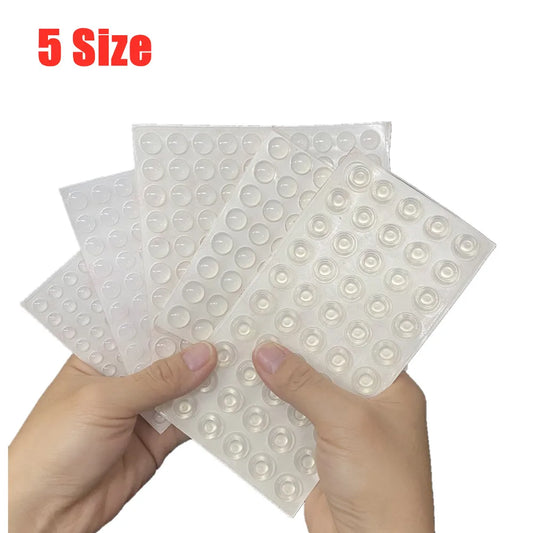 1 Sheet Silicone Rubber Damper Buffer Pads Transparent Door Stopper Self Adhesive Furniture Pads Cushion Protective Pads