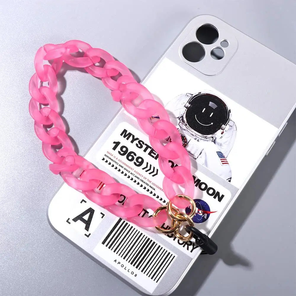 New Fashion Candy Color Acrylic Anti-Lost Mobile Phone Chain Lanyard Mobile Phone Bracelet Charm Decoration Jewelry wholesale