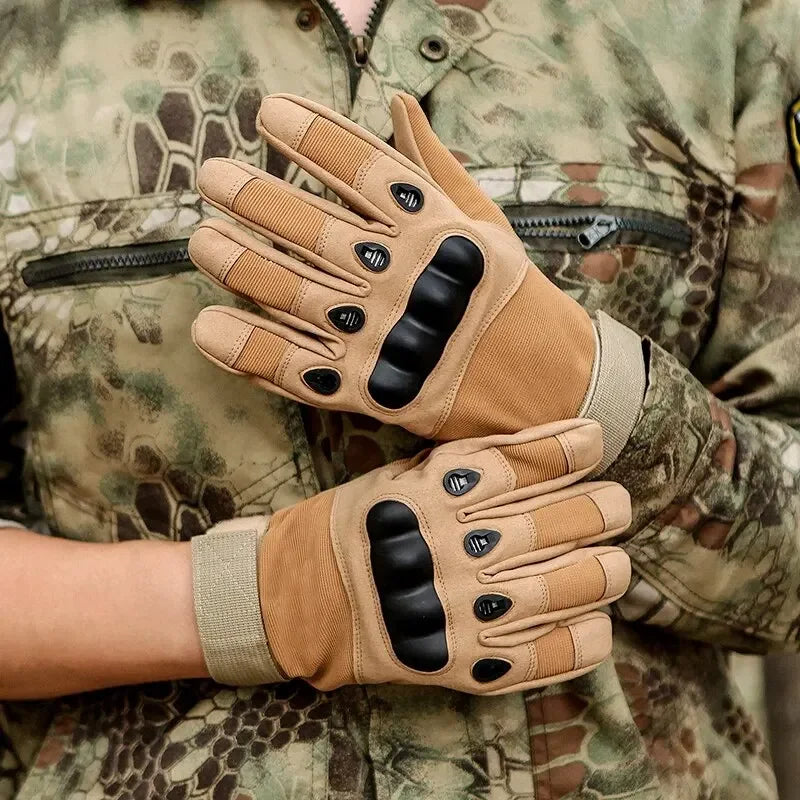 Tactical Military Gloves, Color Bullet Air Gun Shooting, Soldier Combat Anti Slip Bicycle All Finger Gloves, MEN'S Clothing GLOV