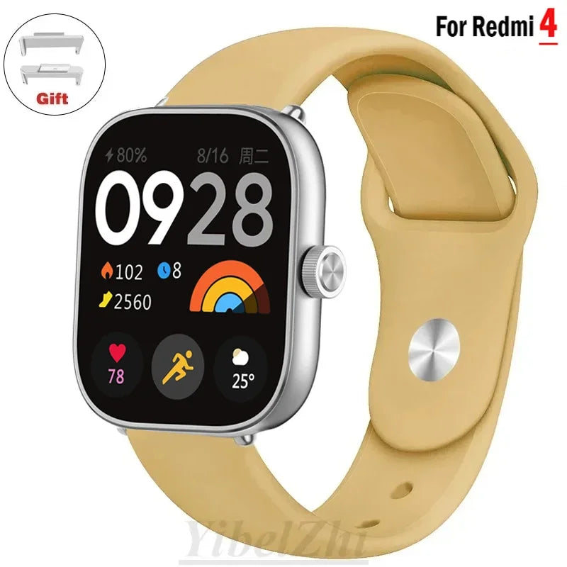 Soft Silicone Watchbands for Redmi watch 4 strap SmartWatch WristBand Sport correa Bracelet for xiaomi mi band 8 pro Accessories