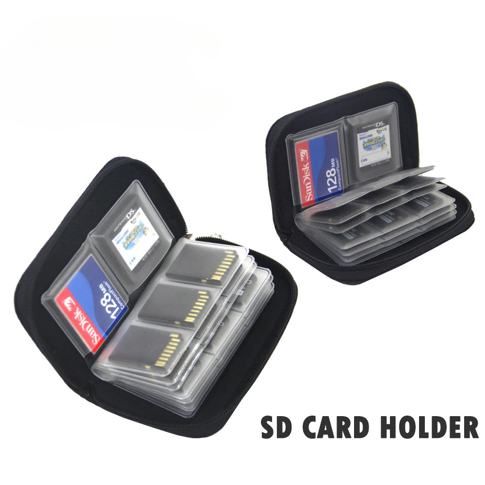 Memory Card Storage Bag Carrying Case Holder Wallet 22 Slots for CF/SD/Micro SD/SDHC/MS/DS Game Accessories memory card box