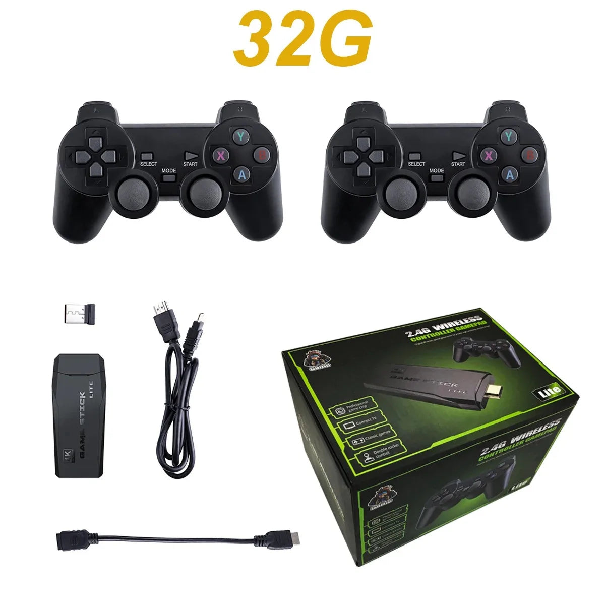 Video Game Sticks M8 Console 2.4G Dual Wireless Controller Game Stick 4K 20000 games 64GB Retro game For Dropshiopping Xmas Gift