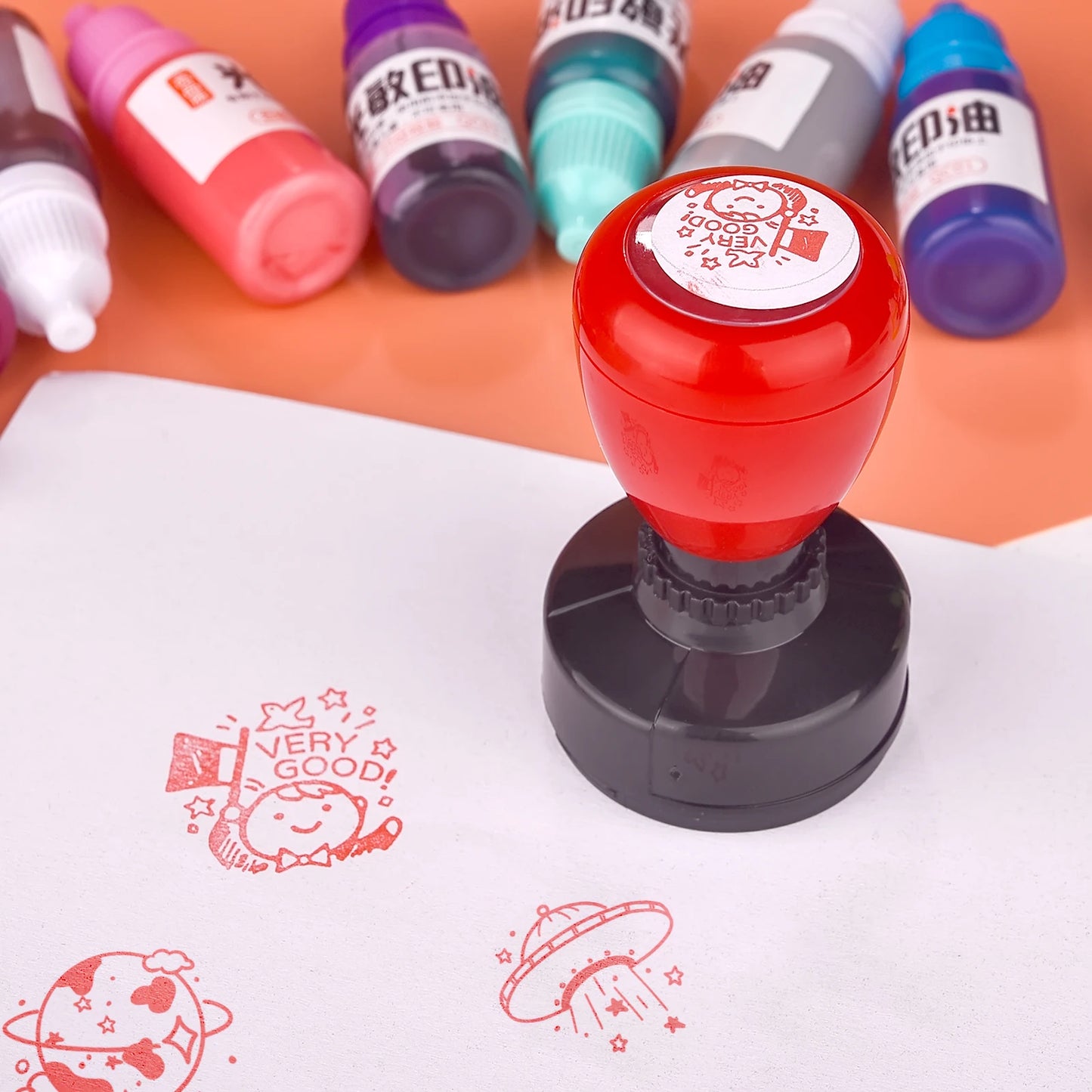 10ml Ink Textile Waterproof Oil Ink Stamp Refill Ink For Office School Make Seal Supplies Students Children Printing Not Fade