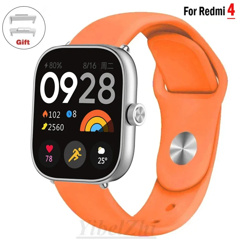 Soft Silicone Watchbands for Redmi watch 4 strap SmartWatch WristBand Sport correa Bracelet for xiaomi mi band 8 pro Accessories