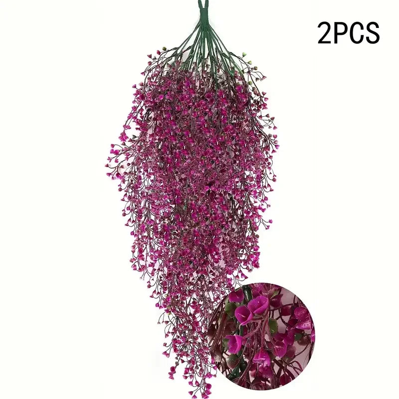 2pcs fake plantas artificiales para decoracion wall hanging decor - premium oxidation resistant  for indoor and outdoor Décor