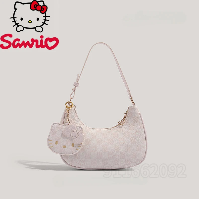 MINISO Hello Kitty New Women's Shoulder Bag Luxury Brand Fashion Trend Women's Handbag Cartoon Cute Women's Bag High Quality